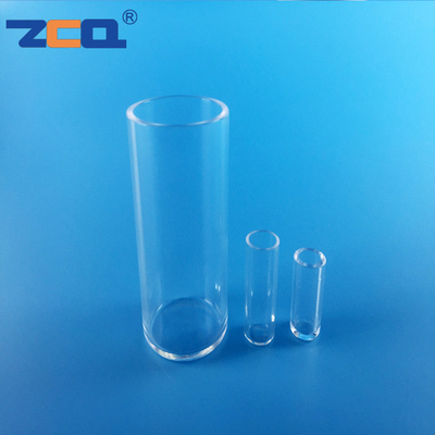 Transparent Quartz Capillary Tube One End Flat Sealed Quartz Glass Test Tube