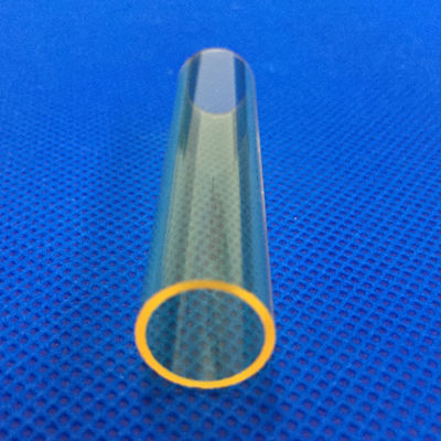 Cerium Doped Quartz Glass Tube Yellow Color Uv Blocking
