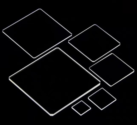 Wholesale rectangle square round ultra thin JGS1 quartz plate for lab project research fluorescence detection