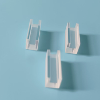 10x5x4mm Rectangular Groove Quartz Base Precision Milled Slot For Optical Component Positioning