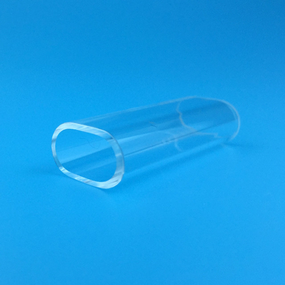 Transparent Laser Spare Parts Single Hole Quartz Glass Laser Flow Tube