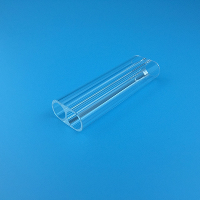 Clear Laser Spare Parts Circular Double Holes Quartz Laser Glass Tubes